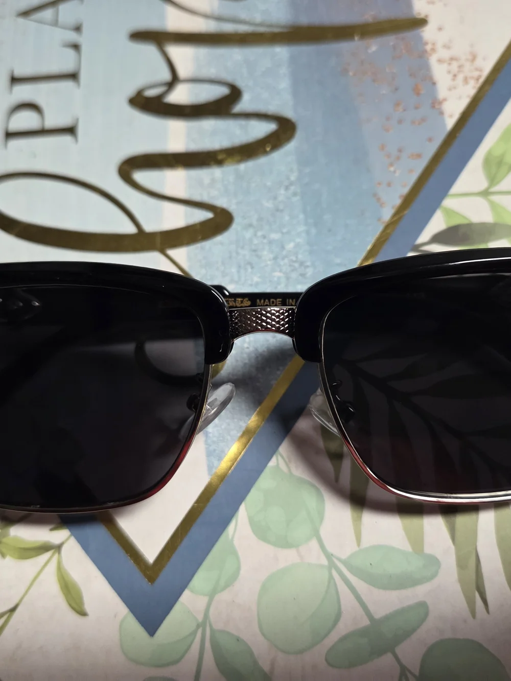 Chrome Hearts UNISEX Black Cat-Eye Sunglasses with Silver Fleur-de-Lis Accent